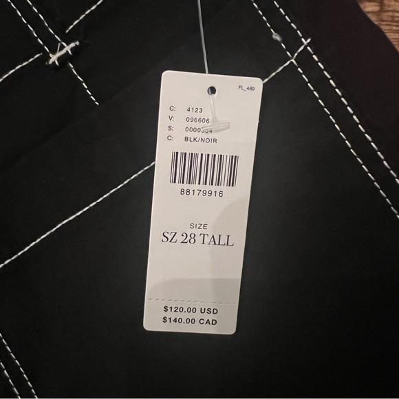 Anthropologie Maeve The Colette Pants Black Contrast Stitch Edition Wide Leg - Picture 10 of 13